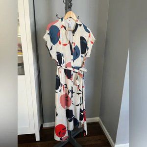 ANTHROPOLOGIE Corey Lynn Calter Block Pattern Shirt Dress Size Medium